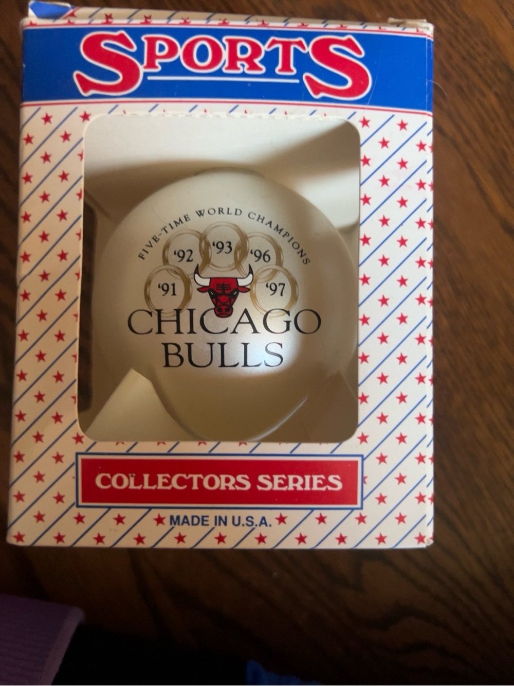 Chicago Bulls Silver Collector Ornament - Sports Collectors Series